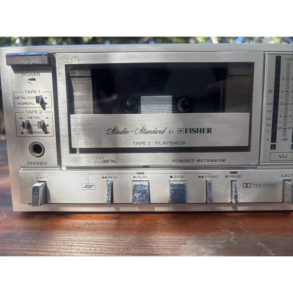 Vtg Fisher Studio Standard CR-155 Stereo Cassette Deck Studio Powers On - OG Box